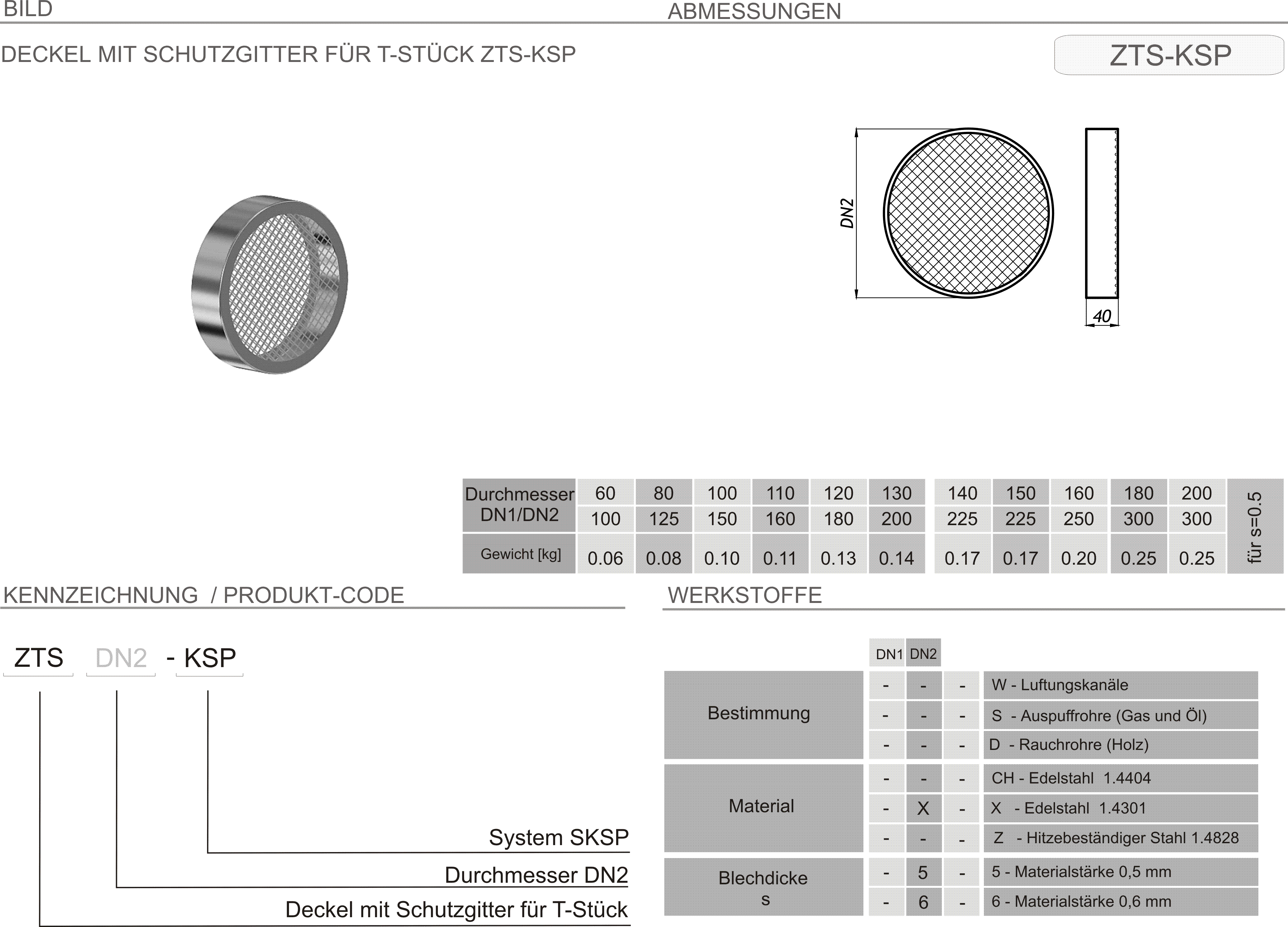 Produkt Beschreibung SKSP-ZTS